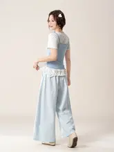 フリル付き半袖Tシャツ【レディース・タンクトップ・夏用・スリムフィット】（セットアップ対応）