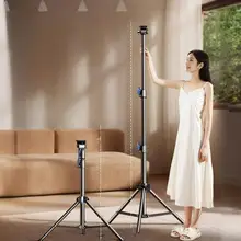 RTAKO スマホ三脚架 リングライト付き 多機能 汎用ホルダー 自撮り 動画配信 撮影 ポータブル 伸縮 フロア対応