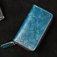 手作り牛革キーホルダー【ジッパー式・レトロ風・小銭入れ付き】