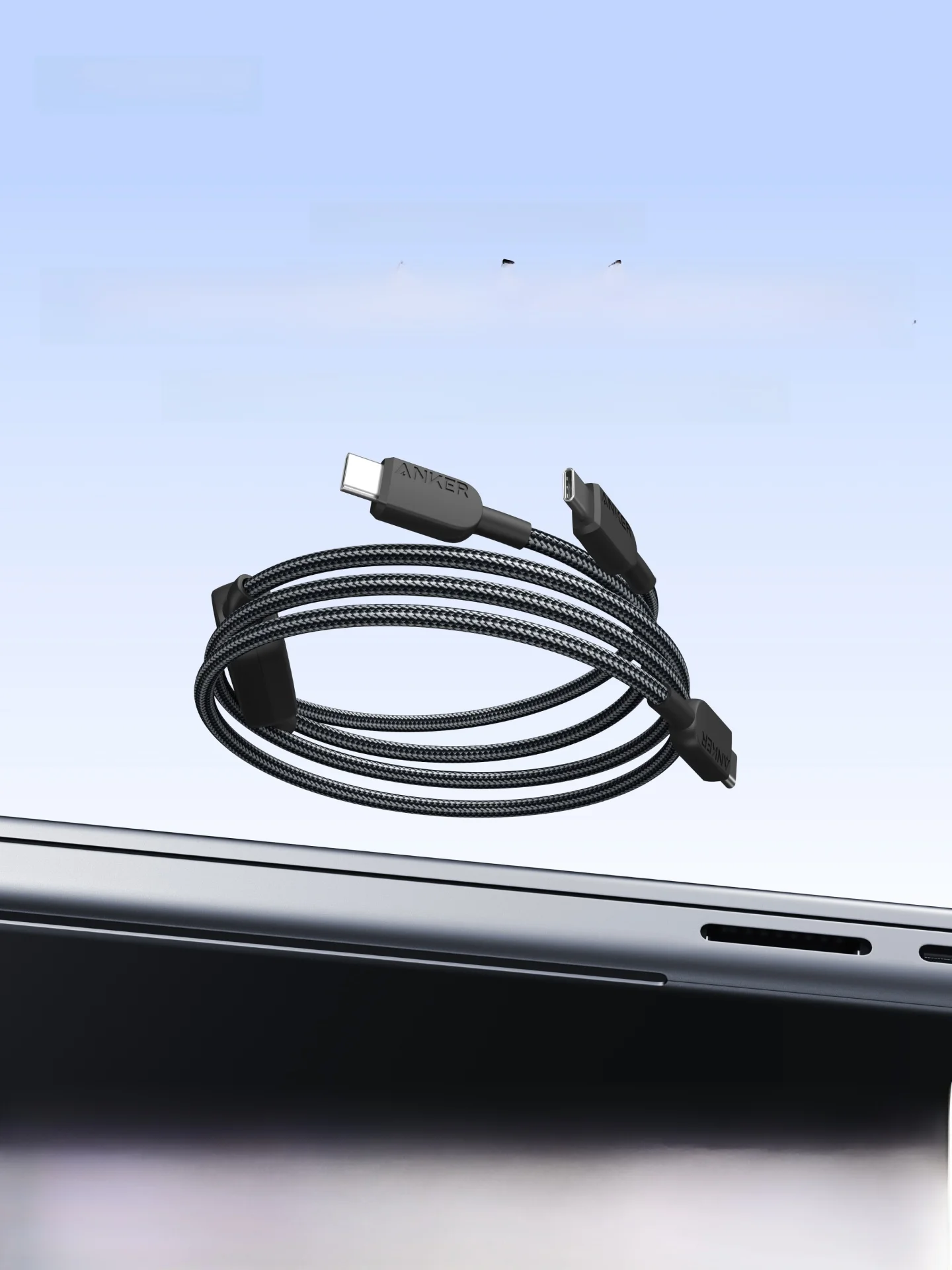 ANKER A8895 140W 二股タイプCケーブル：高速充電とデータ転送を両立する編み込みケーブル