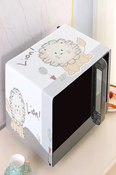 可愛いデザインの電子レンジ用防塵カバー【オーブン対応・アニメキャラクター・キッチンインテリア】