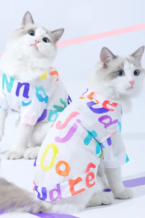 夏用猫用タンクトップ【極上の柔らかさ・通気性・薄手・防毛】