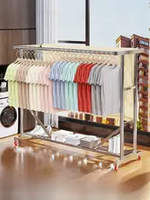 304ステンレス製スタンド式物干しハンガー【太いポール・屋内外対応・可動式】
