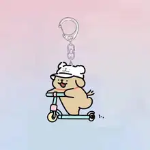 マルチーズ犬デザインのアクリルキーホルダー【かわいいキャラクター付き・プレゼントに最適】