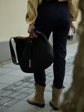 morefeel 伸縮性ハイウエストスリムフィットデニムパンツ【レディース・ブラック・9分丈・小柄向け】