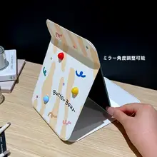 折りたたみ式ポータブルミラー【学生用・かわいいデザイン・デスク用・家庭用】