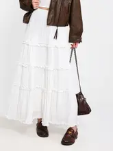 高腰デザインのスカート【春季・エレガント・ケーキシルエット】