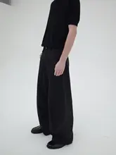 クラシックデザインのストライプワイドパンツ【ユニセックス・フィット】