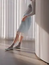 ストライプメッシュ二趾女性靴下【通気性・重工デザイン・極上の柔らかさ・中筒】
