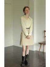 春用 レディース 抗皺 ロングスリーブシャツ【シンプルデザイン・通勤・ゆったりサイズ】