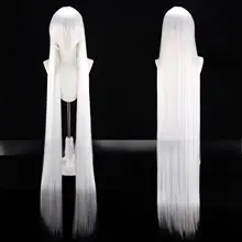 白色の八意永琳コスプレウィッグ【135cmの三つ編みスタイル】