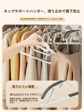 防滑設計の衣服用ハンガー【肩の型崩れ防止・厚みのある丈夫な構造】