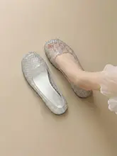 透明なローマスタイルの果凍シューズ【夏用・柔らかいソール・スリッポンタイプ】
