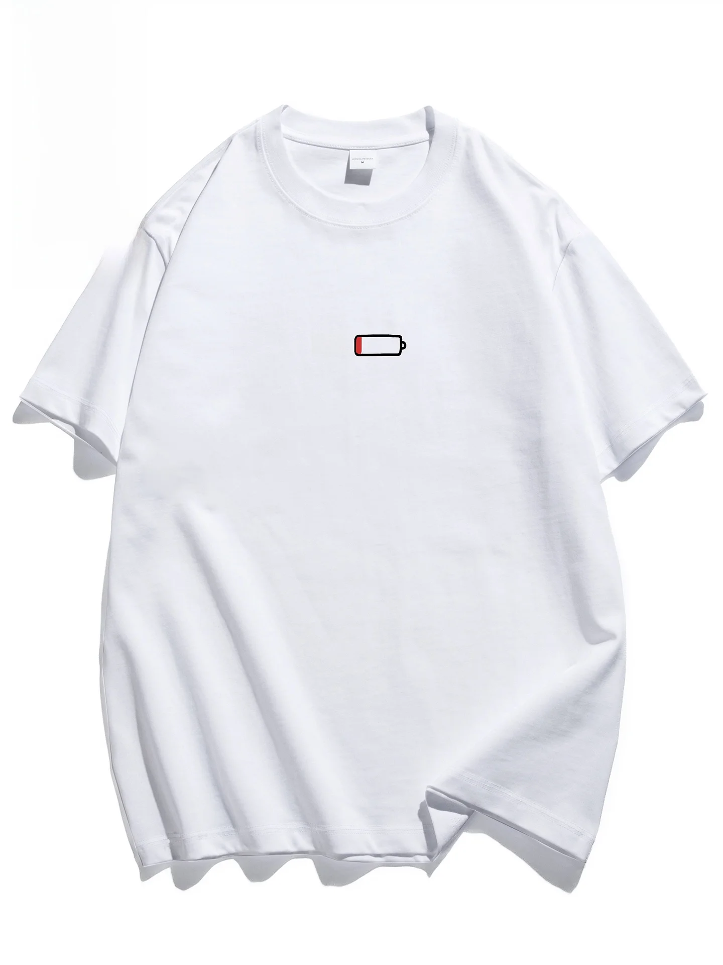 重厚感のあるコットンカジュアル半袖Tシャツ【メンズ・ゆったりフィット・クルーネック】