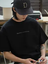 ヴィンテージ風 バックプリントデザインのゆったりショートスリーブTシャツ