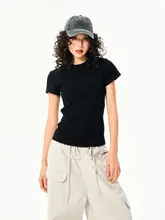 YOUNG STAGE 無地ショートスリーブTシャツ【レディース・フィットデザイン・夏用】