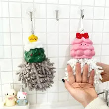 ハンドタオル クリスマスツリー型 ループ付き 厚手 吸水 キッズ 男の子 女の子 キッチン 洗面所 キュート