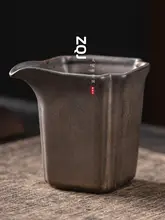 大容量のレトロ陶器公道杯【金色釉・家庭用】
