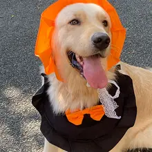 ハロウィンギフト 犬用バンダナ【丸型・中型・大型犬対応・おしゃれなデザイン】