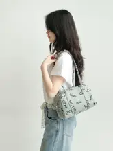 オックスフォードコットン製 ハンドメイドDIY用布【装飾用・アルファベットデザイン】