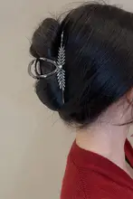 麦穗デザインの大きなサメクリップヘアアクセサリー【エレガント・後頭部用】