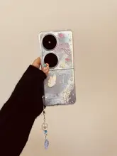 折りたたみ式スマートフォンケース【キラキラの蝶結び付き・対応機種多数】