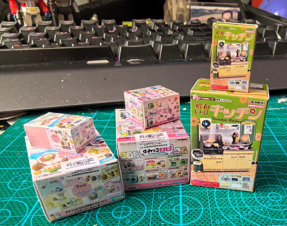 ミニチュア紙箱シーン用小道具【開かないタイプ・リメイク食玩】