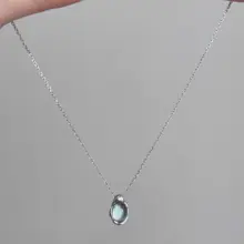 水滴型ペンダントの海藍宝石ネックレス【女性用・洗練されたデザイン・鎖骨にフィット】