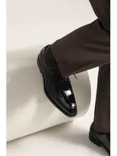 男性用 手作り本革ビジネスシューズ【光沢仕上げ・デザインオックスフォード】