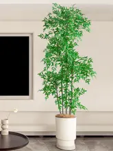 ナンテン竹 フェイク植物 インドアポット装飾ツリー 高級ラグジュアリー