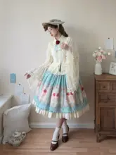 ロリータスタイルの姫袖シャツとSKスカート【優雅で高貴なデザイン】（セットアップ対応）