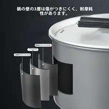 Fire-Maple アウトドア用鍋セット【キャンプ用・焼き水ポット・万能鍋  ・こびりつかない仕上げ】（セットアップ対応）