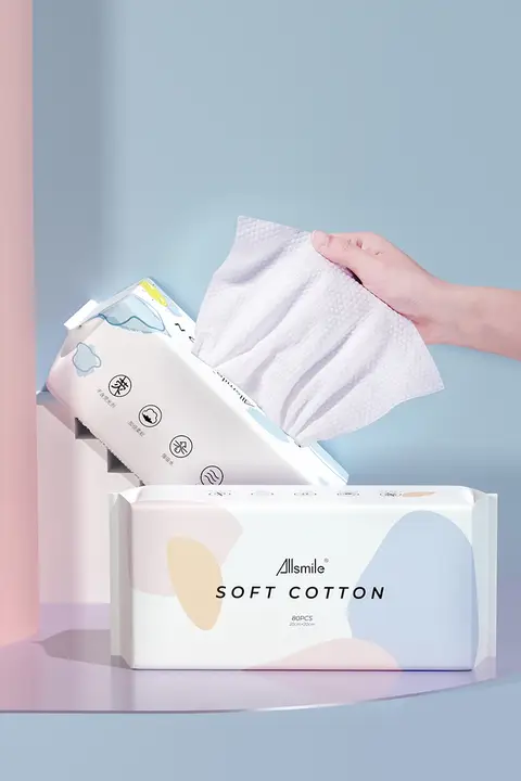 フェイスタオル 女性 使い捨て 純洗顔 クレンジングタオル 顔拭き用ペーパー コットン 抽出式