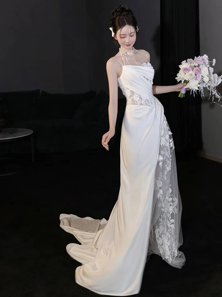 世界の花嫁衣装：ハイエンドチューブトップライトウェディングドレスのスタイルと実用性