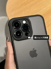 マットブラックのiPhoneケース【全包・防塵・衝撃吸収・透明デザイン】