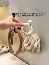 バスルーム用ヘアアクセサリー収納ハンガー【鏡の下に取り付け可能・ヘアゴム・クリップ収納】