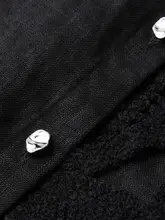 ヴィンテージ風麻混ニット長袖シャツ【翻领・女性用】