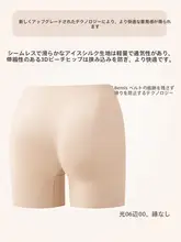 薄手透気性のある白色インナー＆ボトム【防透け・無縫製デザイン】（セットアップ対応）