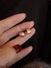天然パール使用のヴィンテージ風ゴールドイヤリング【シンプルで独特のメタルピアス】
