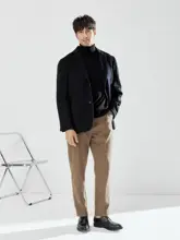 JSSD HOMME ビジネスジャケット【絹とオーストラリアウール混紡・スタイリッシュデザイン】