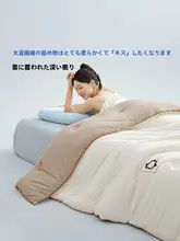 Beyond home 水洗い可能な大豆繊維の暖かい冬用掛け布団【春秋用・学生寮対応・ニット仕上げ】