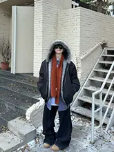 XBRO メンズ・レディース用 パーカージャケット【毛付き・厚手・防寒】