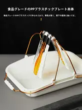 プラスチック製 角型ベーカリーバスケット【持ち手付き・パン・ケーキ用・クランプ付き】