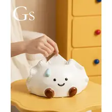 高級感ある陶製ティッシュボックス【かわいいデザイン・デスクトップ装飾用】