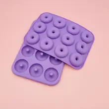 12連シリコンドーナツ型【厚手・フランス風デザイン・DIY用・チョコレートクッキーとケーキ用】