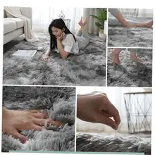 北欧風プラッシュ床マット【ベッドルーム用・クッション付き】