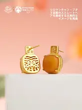布達拉宮デザインの耳飾り【シンプルな指輪・女性向け・贈り物に最適】
