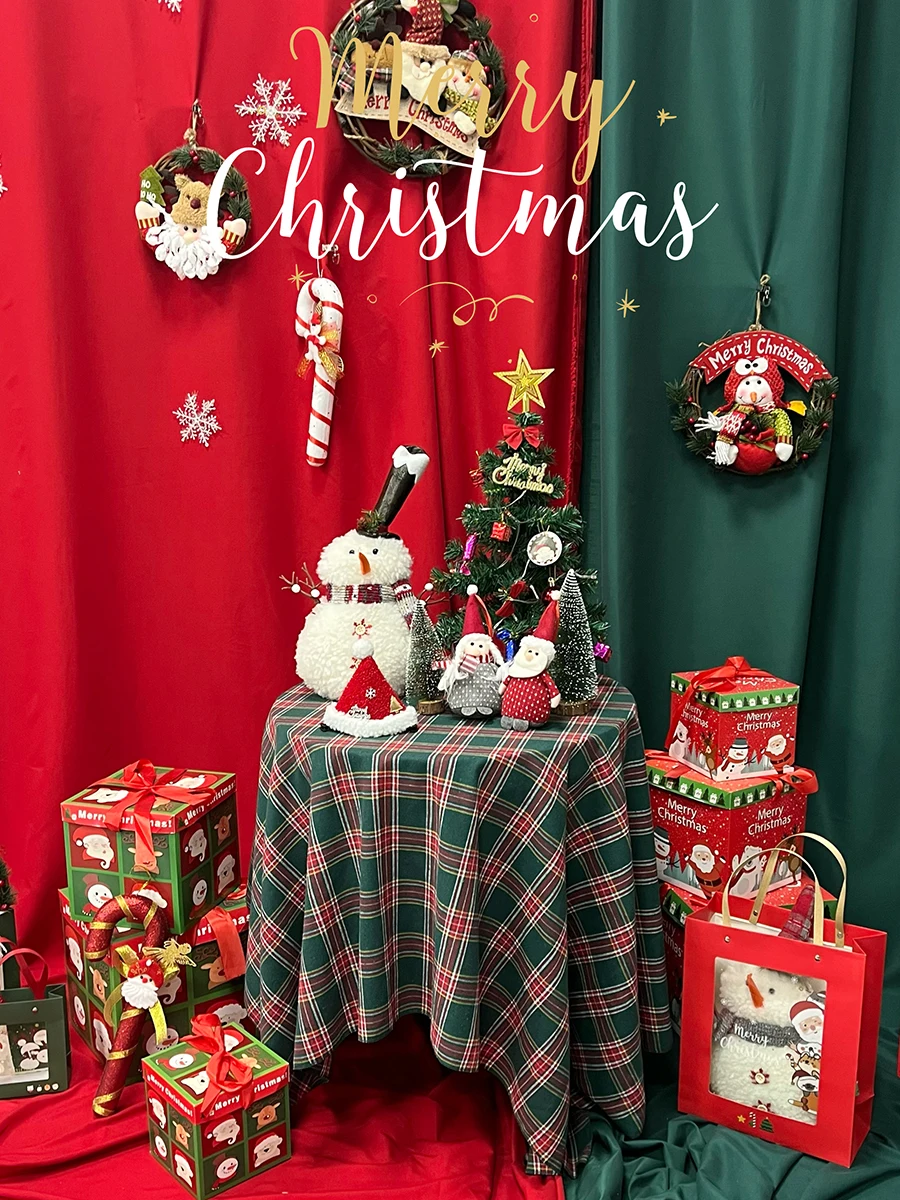 新年テーマのフォトバックグラウンド布：クリスマス・レトロ装飾に最適なサイズとカラーバリエーション