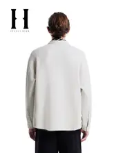 シンプルで快適な男性用スウェットシャツ【クラシックヘンリーネック・秋用・フィット】