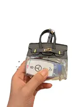 Hミニプラチナバッグ 車のキーケース【かわいいAirPodsケース・キーリング・女性用アクセサリー】